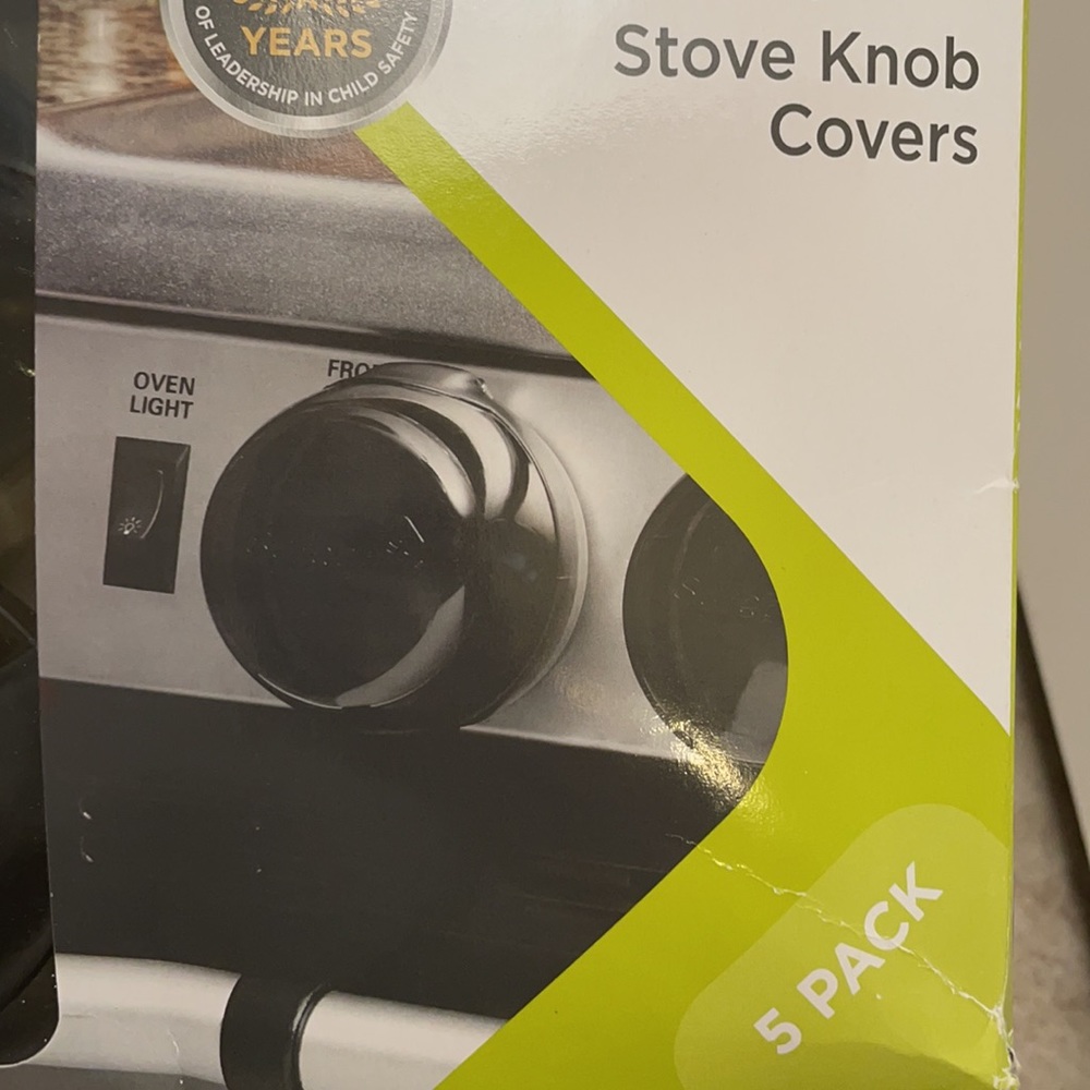 Safety 1st Stove Knob Covers 5 Knobs Black Home Baby Proof Child Safety